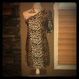 MT Collection One Split Shoulder Mini Dress